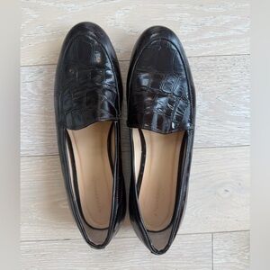 Dark Brown Croc Rowan Loafers